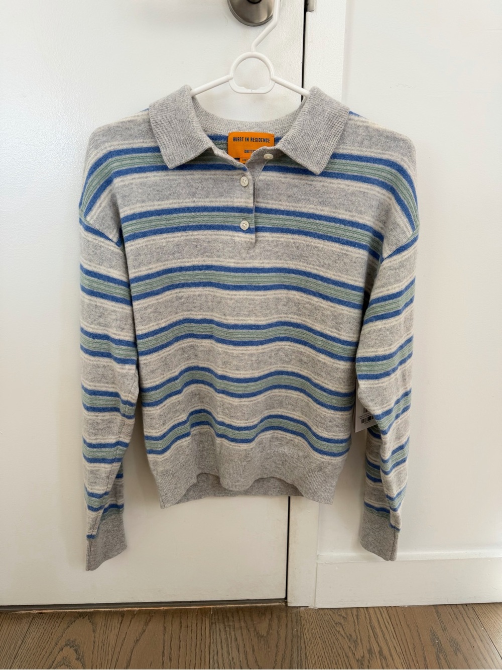 NWT Guest in Residence Collegiate Cashmere polo (small)